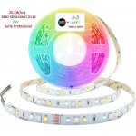 Tira LED Flexible 24V 25,5W/mt 180L/m SMD5050+SMD2110 IP20 RGB+CCT, Serie Profesional, Rollo 5 mts. Tira LED Flexible 24V 25,5W/mt 180L/m SMD5050+SMD2110 IP20 RGB+CCT, Serie Profesional, Rollo 5 mts.
